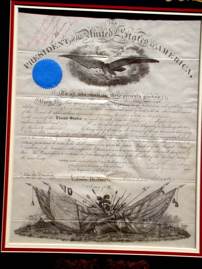 A fine framed Abraham Lincoln signed Civil War military commission dated Feb. 21, 1862 — image 4